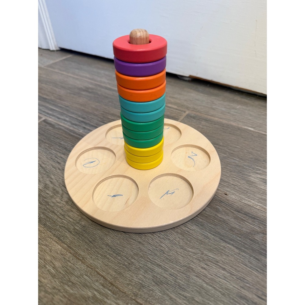Lovevery Wooden Ring Stacker Rainbow Montessori Toddler Toy The Analyst Play Kit